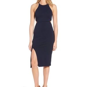 Nordstrom Side Cutout Bodycon Dress with Slit
